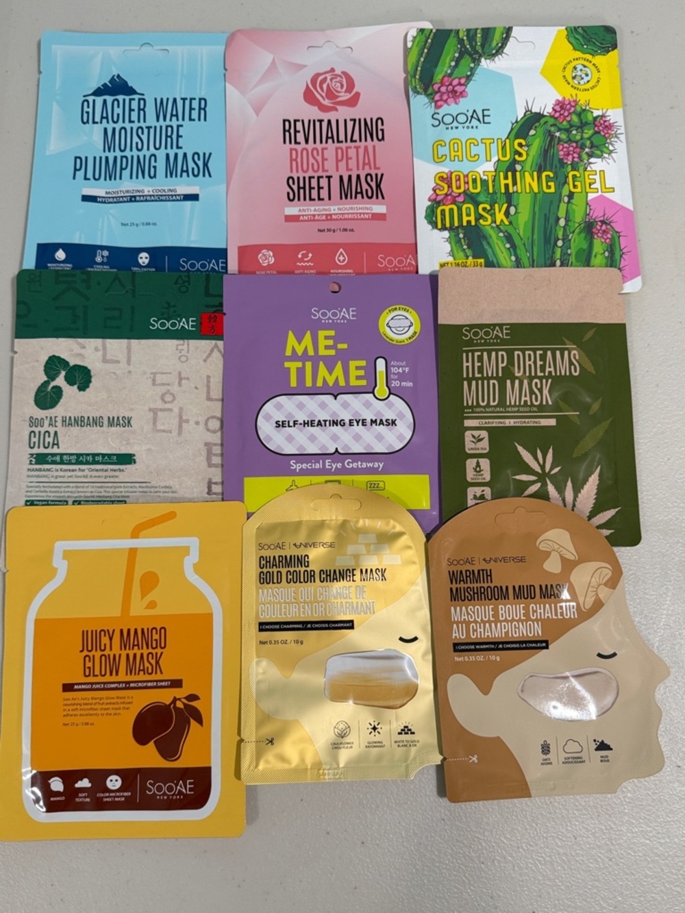 Set of 9 Face Masks Skincare Korean Beauty